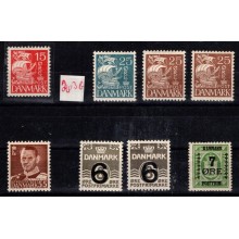 Danmark - Lot med danske mærker - herunder AFA 203b - Frimærker - Usemplet.